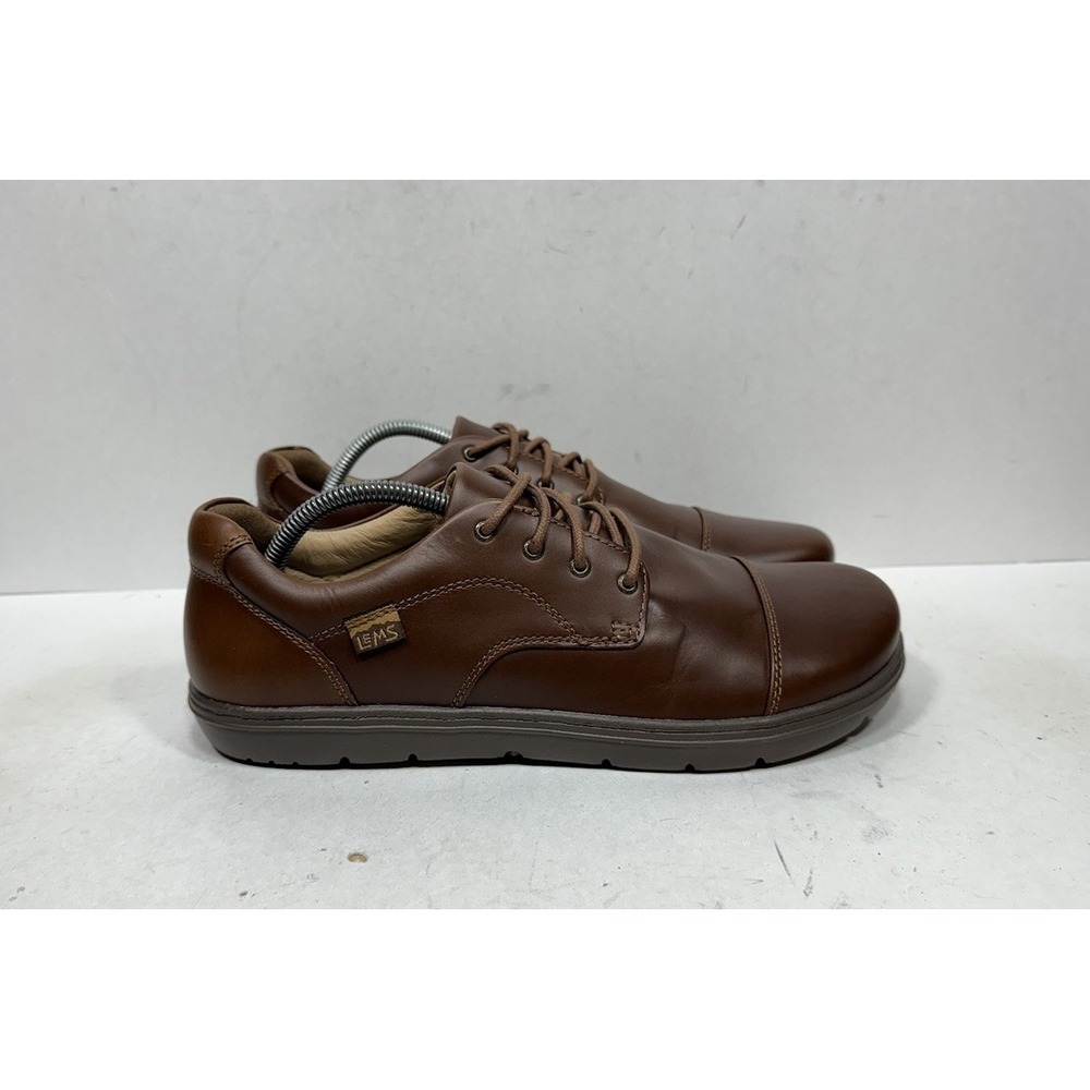Lems Nine2Five Men's Size 10.5 Brown Leather Barefoot Minimalist Comfort Shoes